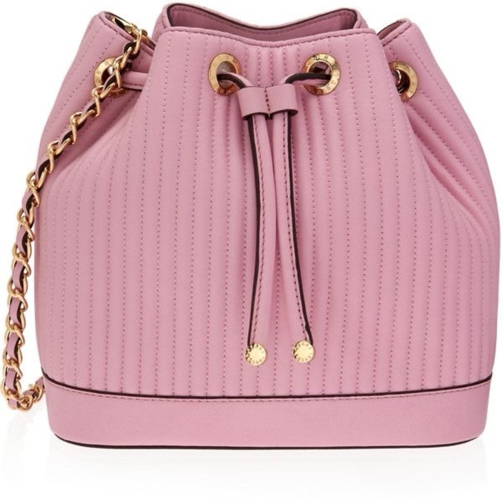 Henri Bendel Pink Quilted Bucket Bag